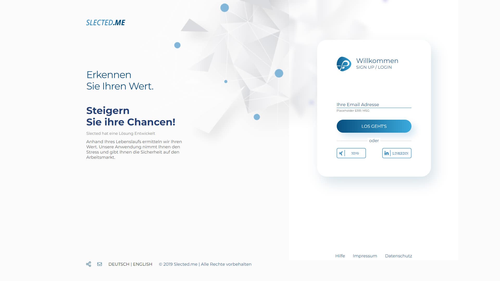 About slected - job portal